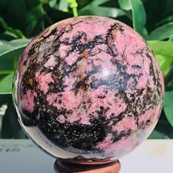 Natural Rhodonite Sphere Energy Mineral Stone Crystal Quartz Home Decoration GiftsMineral Spirit Healing