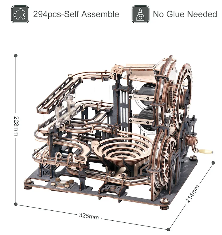 Nachtstad Marmer Run Educatieve 3d Houten Iq Puzzel Speelgoed Assemblage Model Bouwsteen Creatieve Diy Model Kits Vakantie Geschenken