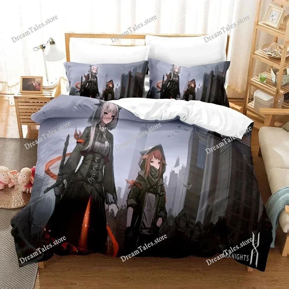 

Fashion Anime 3D Arknights Bedding Sets Duvet Cover Set with Pillowcase Twin Full Queen King Bedclothes Bed Linen Customizable