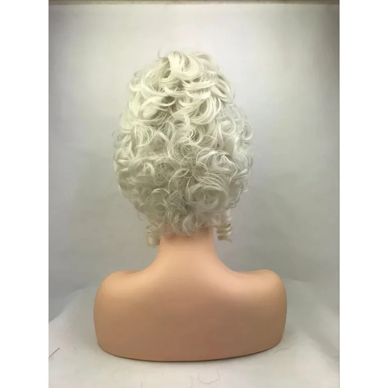 vivi 2025 Marie Antoinette Princess Medium Curly Heat Resistant Synthetic Hair Cosplay Wigs + Wig Cap view 4