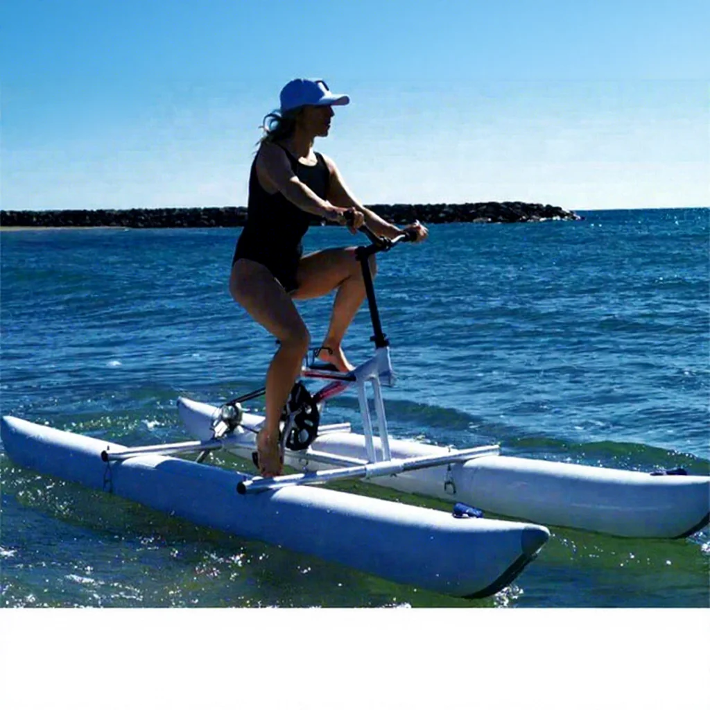 

Portable Inflatable Water Bike With Pump - Pedal-Powered Aquatic Cycle For Lake, Pool & Beach Family Fun