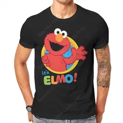 Sesame Streets Men's Women's T-Shirt It's Elmo Funny Printing T-ShirtsO-Neck Breathable Tee Cotton Fun Tees