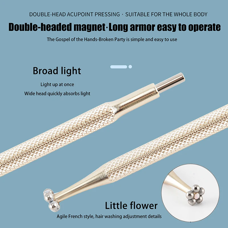 1/2 Pcs Professional Double-headed Nail Art Magnetic Pen High-precision Mini Iron Beads Magnet Dotting Pen Manicure Tool