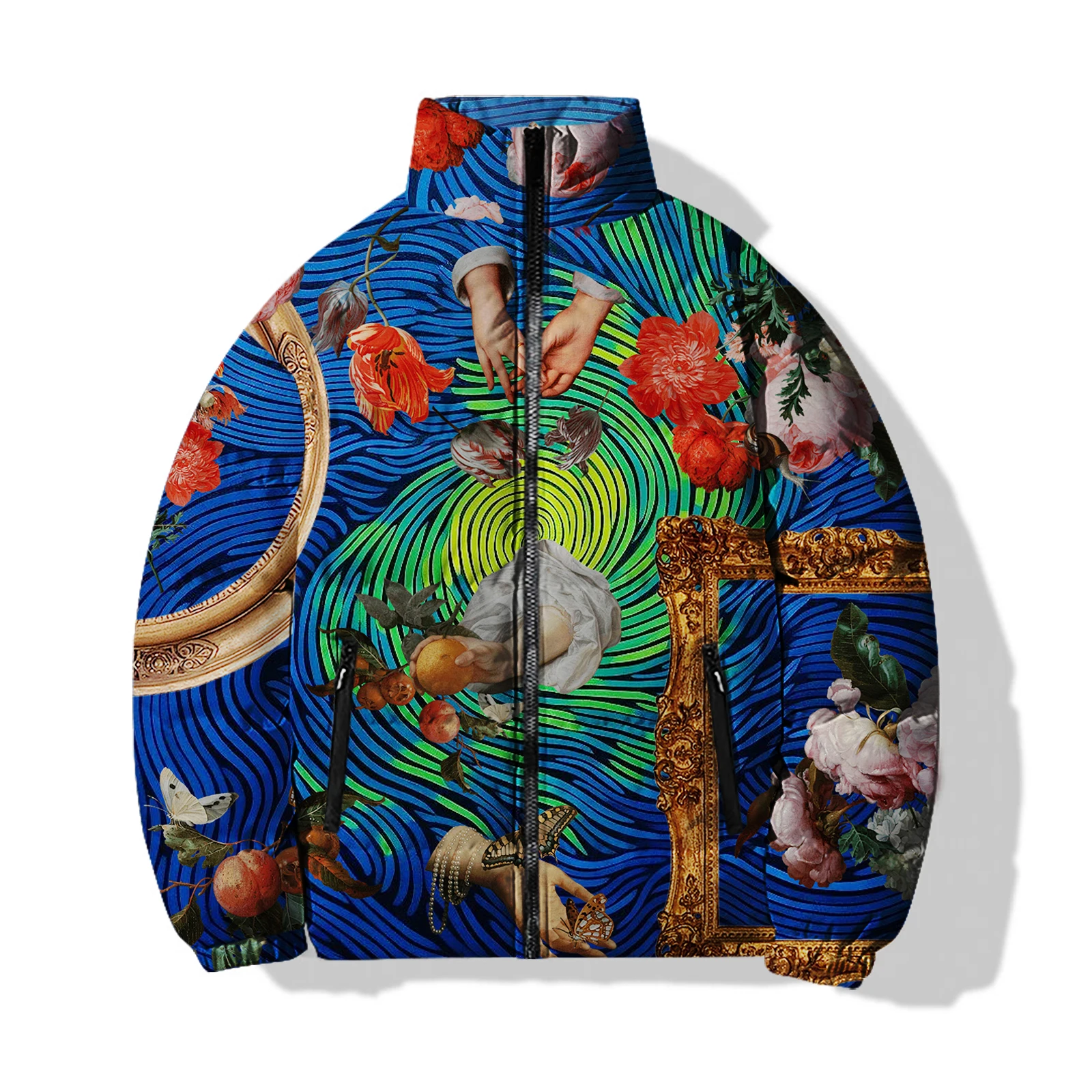 Retro New in Down cappotti Cool warm giacche invernali da uomo Butterfly Fashion Parka cappotto freddo da uomo Vintage stampa 3D Parka da uomo