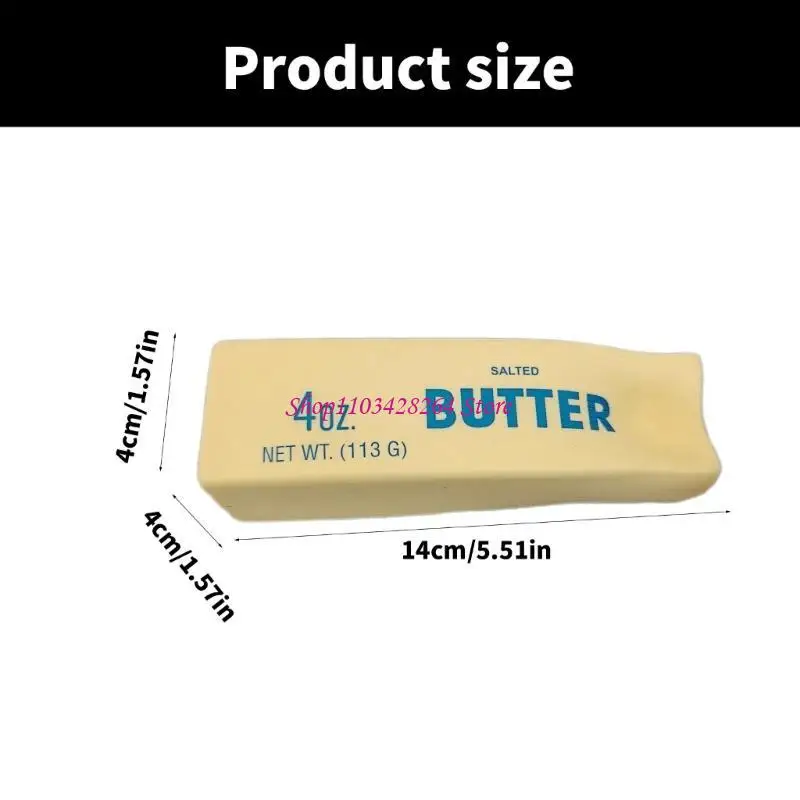 Mantequilla antiestrés de descompresión para estrés, juguete suave amarillo de rebote