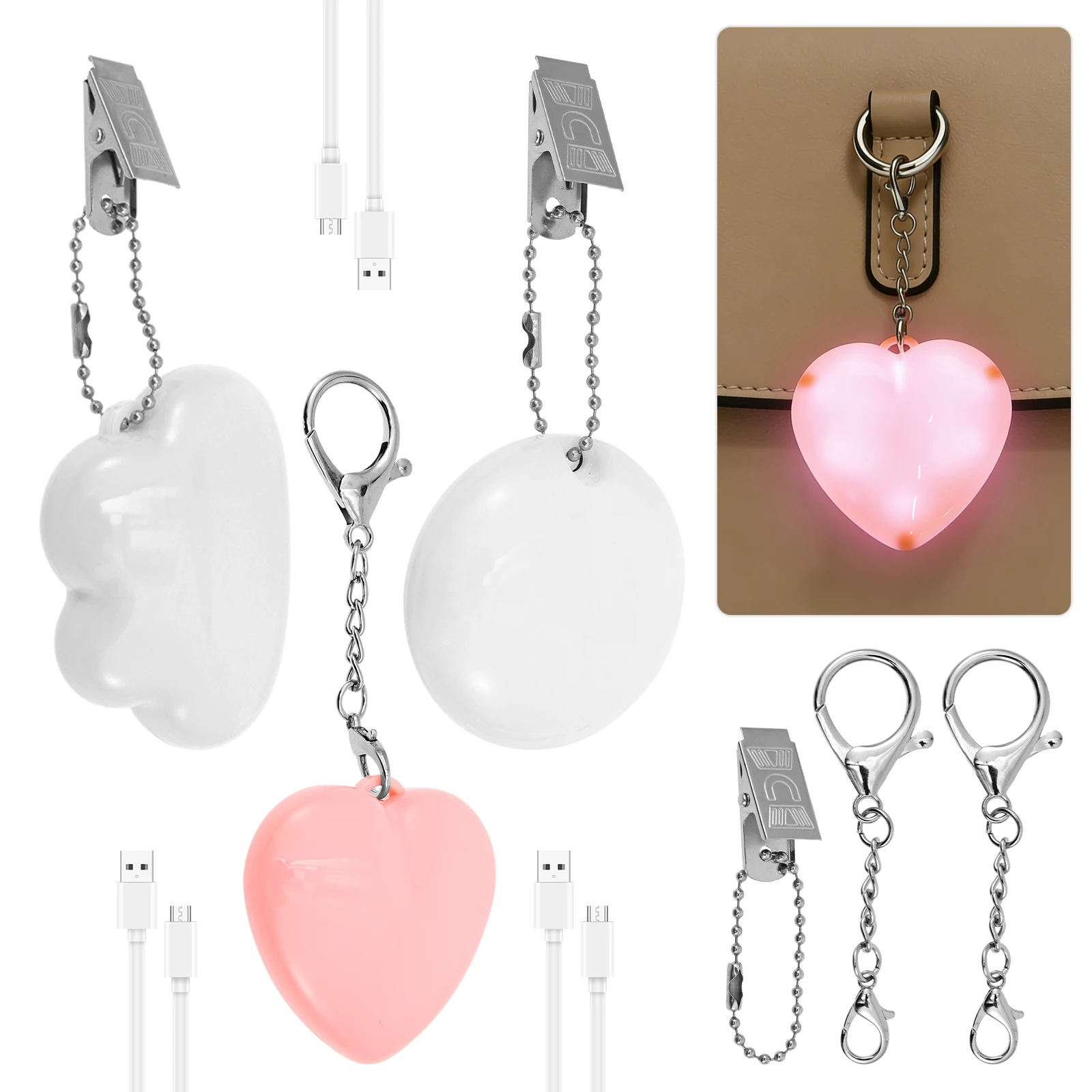 

Набор из 2/3 светильников для сумок с крючком и клипсой, автоматический датчик, лампа для женских сумок, брелок-подвеска, подарок для девушки, мамы, женщины