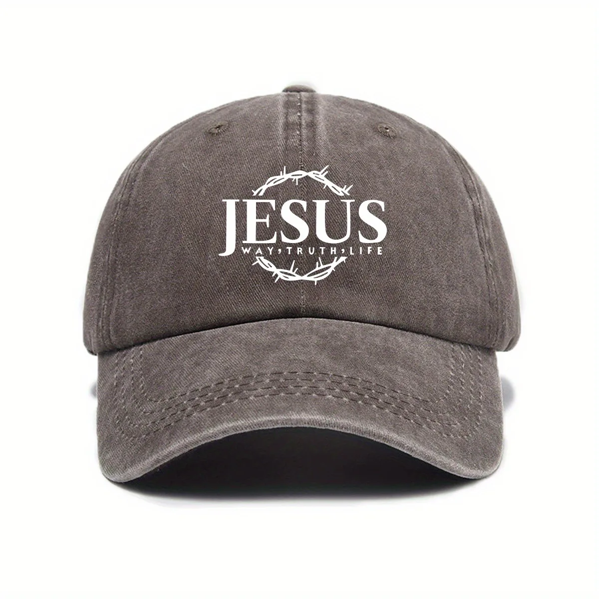 Adjustable Baseball Caps for Men and Women, Jesus Wreath Design, Urban Street Style Suitable for Leisure and Outdoor Activities