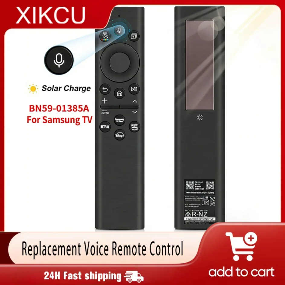 

BN59-01385A Replacement Voice Remote Control for Samsung Smart TVS Solar Charging Remote for Samsung TV 4K 8K QLED The Frame