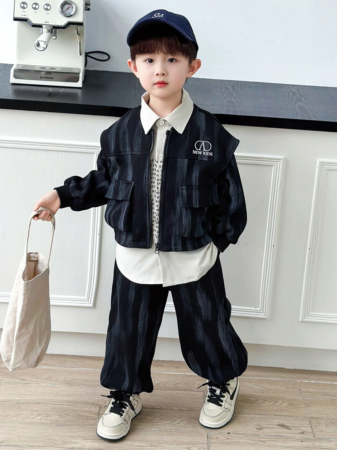 

Spring Faionable Boys' Tee-Piece Set Baby Vest irt Cotton Long Pants Casual Sportswear for Teenagers Chinese Manufacturer