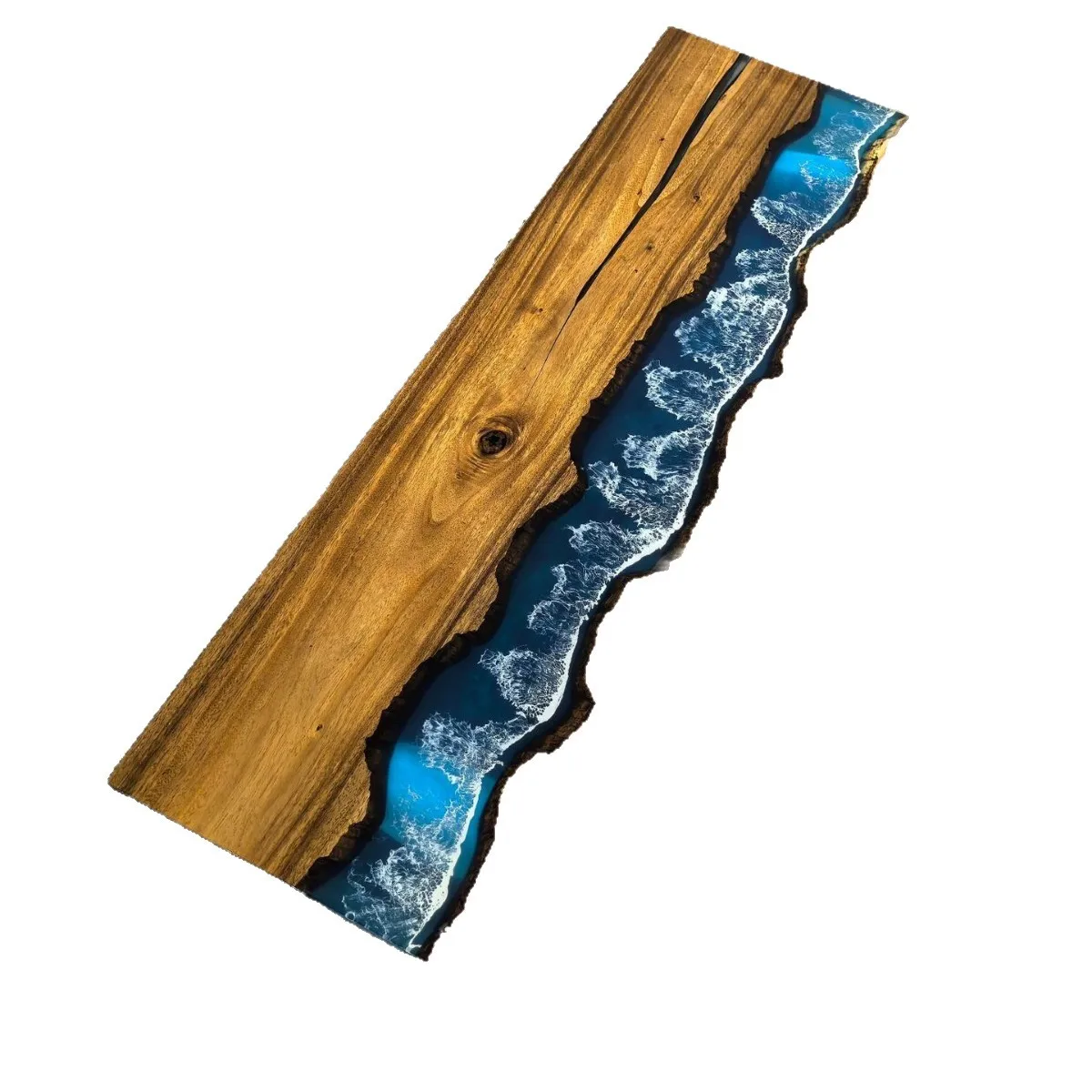 

River Table New European Coffee Table Casual Tea Table Desk Resin River Coffee Tea Personalized Creative Resin Solid Wood