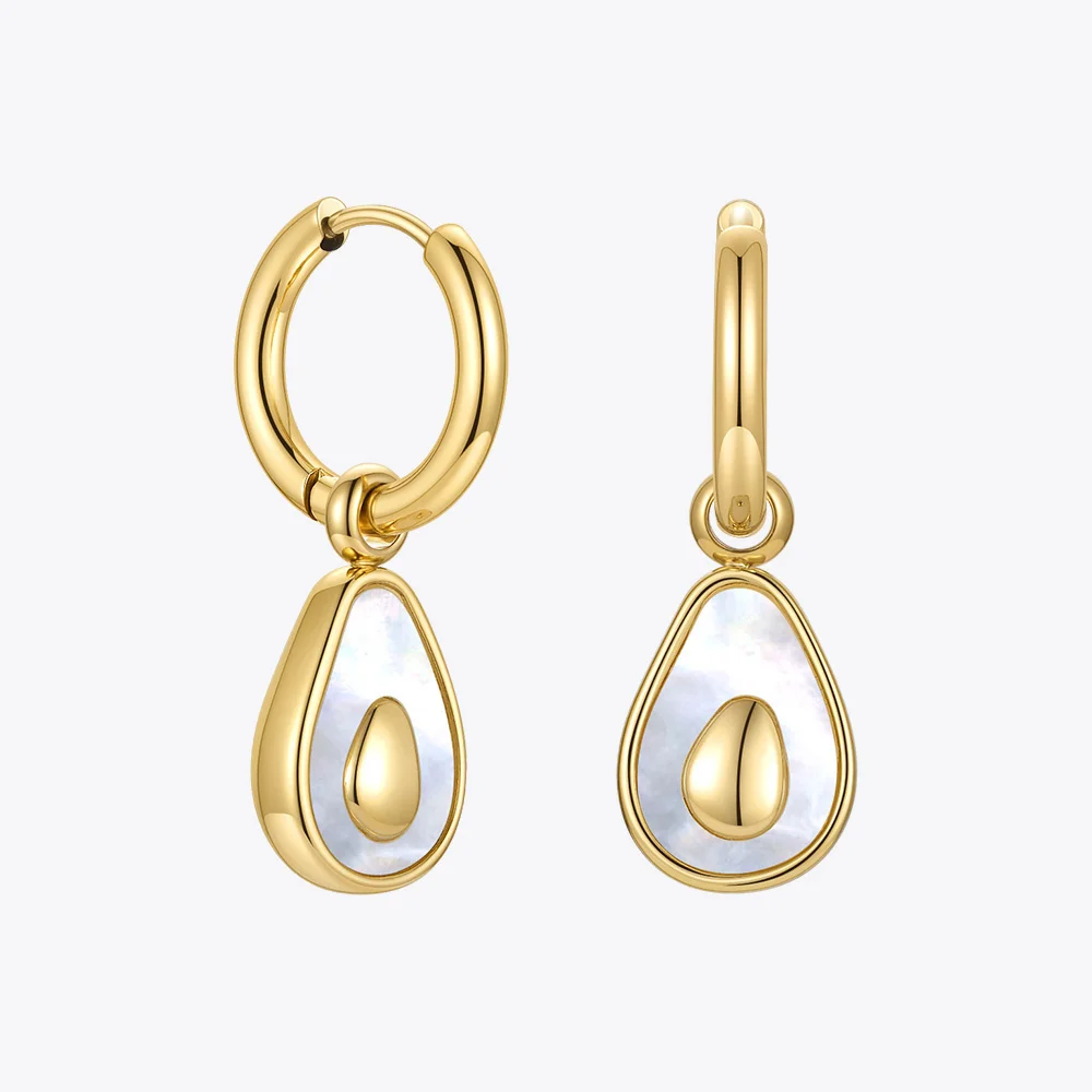 ENFASHION Avocado Drop Earrings For Women Gold Color Fruit Earings Fashion Jewelry 2021 Gifts Stainless Steel Kolczyki E211314