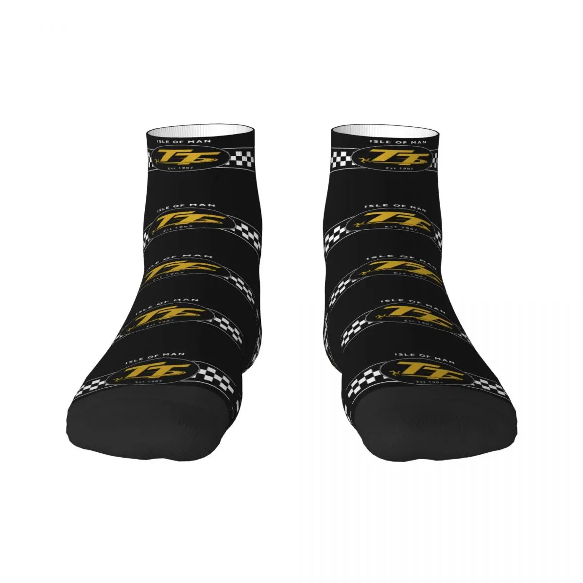 Isle Of Man Tt Racing Motorcycle Men's Crew Socks Unisex Cute 3D Print Dress Socks