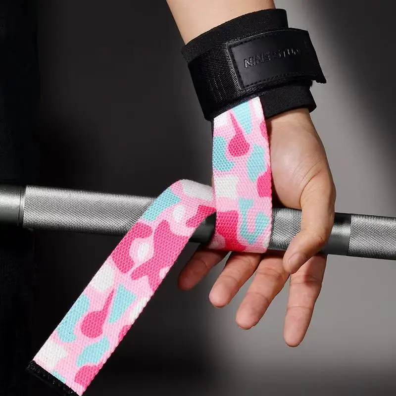 

1 пара ремней для тяжелой атлетики, силовые тренировки, регулируемый нескользящий ремень для тренажерного зала, фитнеса, подъемный ремень, поддержка запястья, ручка