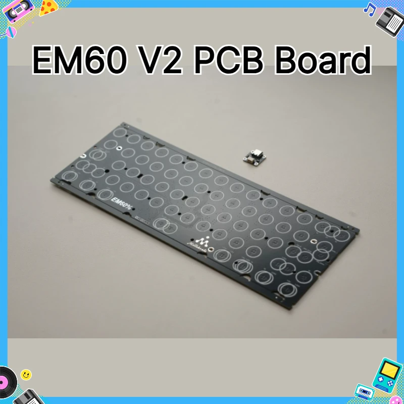 EM60 V2 Capacitive Printed Circuit Board PCB Customized Single Mode Full Compatibility for GH60 Mechanical Keyboard Accessories