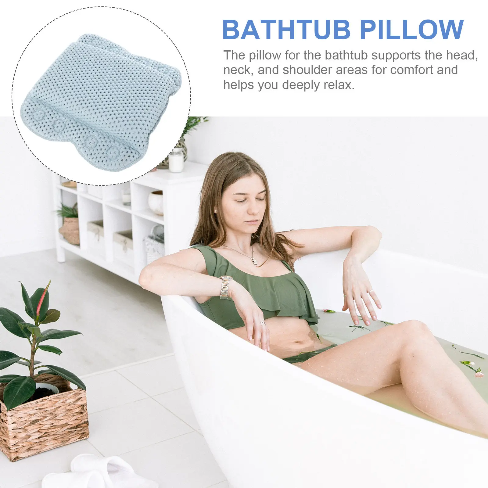 

Удобная подушка для ванны с эргономичным дизайном для поддержки шеи и спины, подушка для расслабления в ванной, домашняя спа-подушка