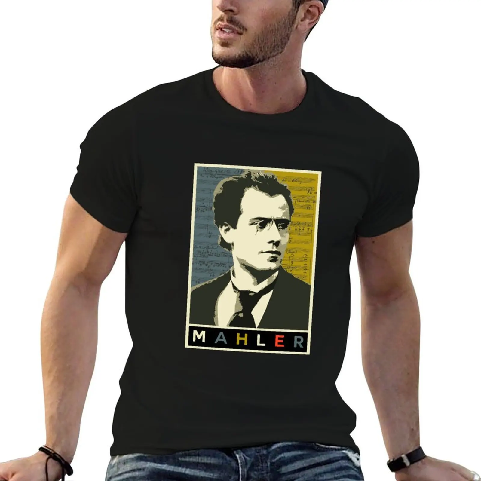 Camiseta Mahler 5, camisetas gráficas para hombre, camisetas de algodón, camisetas de alta calidad para hombre, camiseta informal