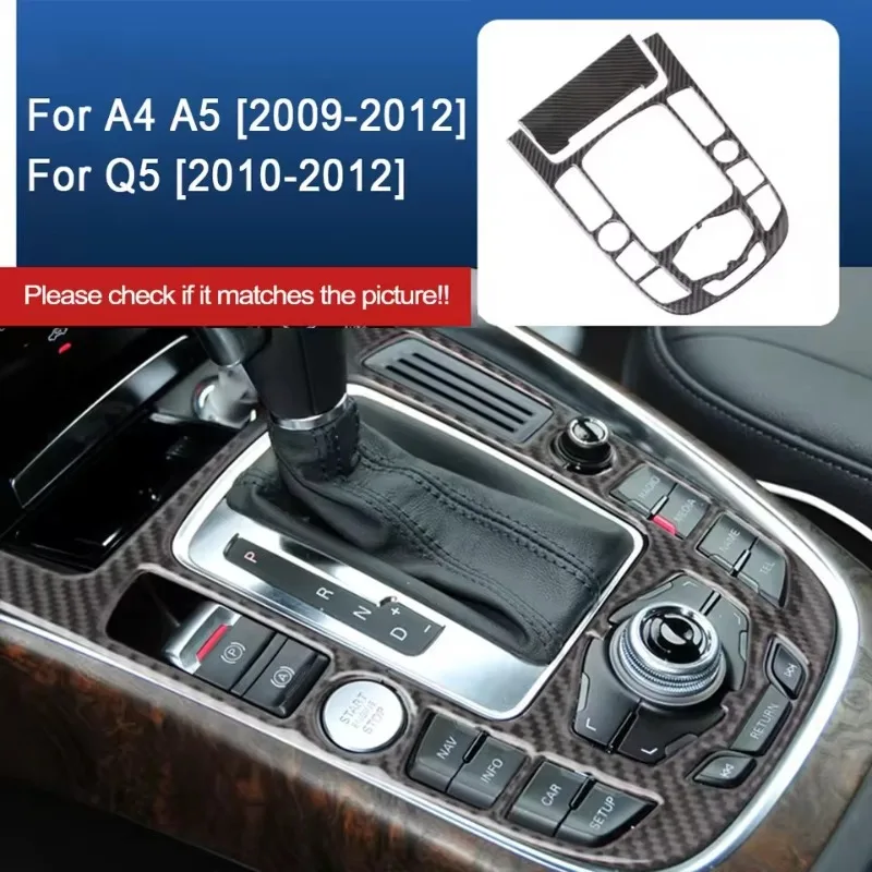 

For Audi A4 B8 A5 Q5 2009-2018 Interior Accessories Carbon Fiber Car Console Gear Shift Panel Decoration Cover Trim Sticker