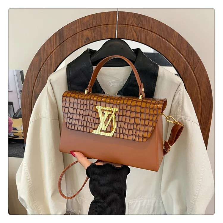 

2025 New Shiny PU Leather Tote Bag for Women, Large Capacity Crossbody Shoulder Bag, Versatile & Fashionable Purse
