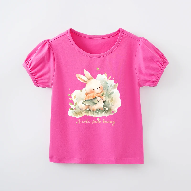 Baby Clothing Casual Clothes Fashion Printed short sleeve Outfit Solid  Boy Girls T-shirt Summer pink