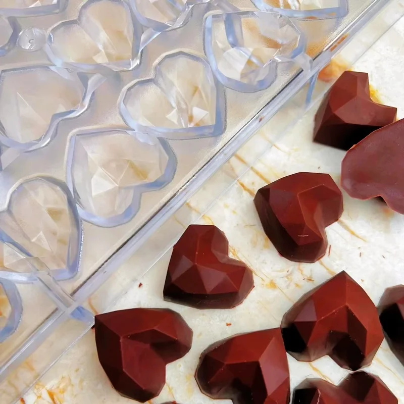 Stampo per Cioccolatini a Forma di Cuore in Policarbonato, Adatto ai Principianti, per la Festa della Mamma, Proposte di Matrimonio e Pasticceria