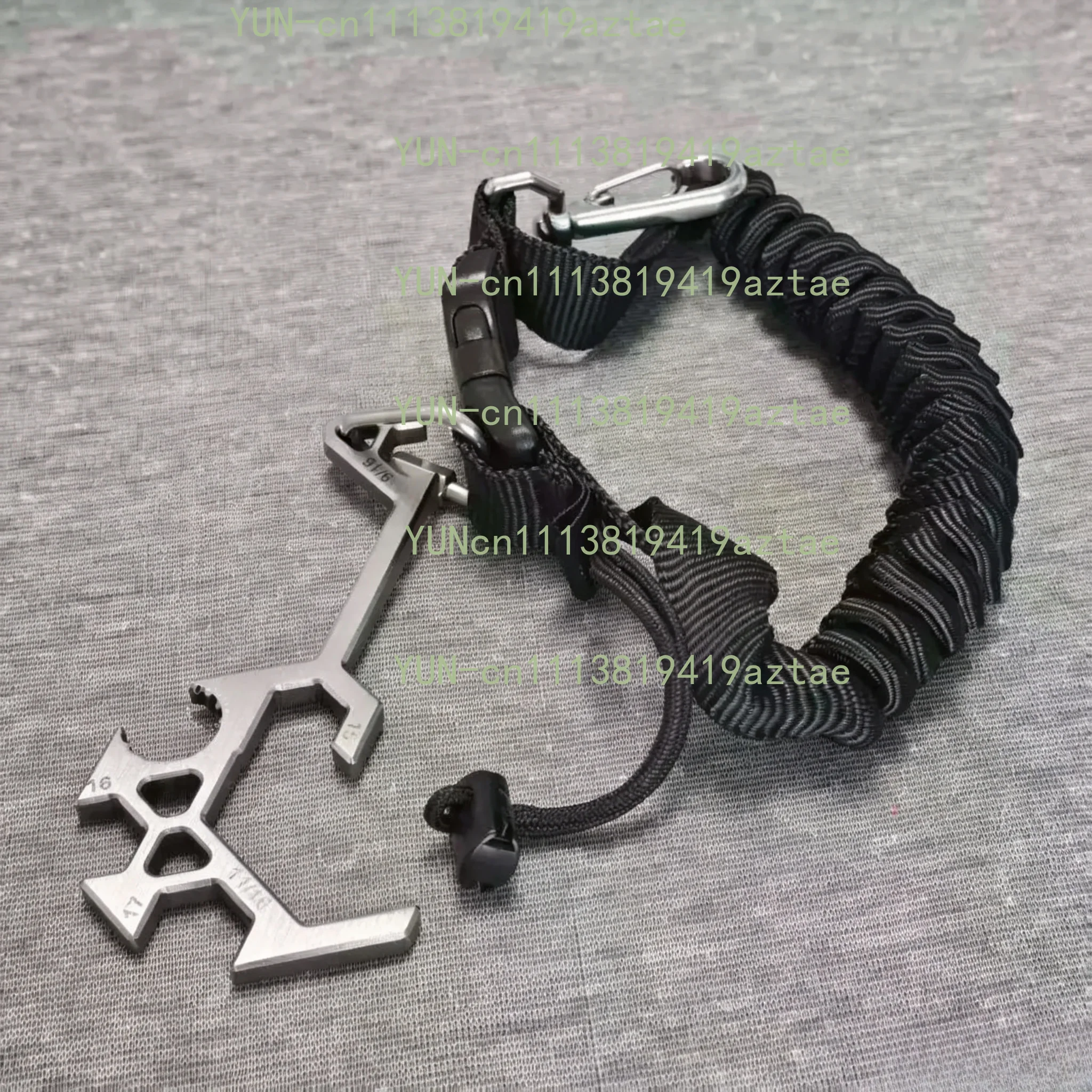 Titanium alloy multi-function tool probe, deep submersible flow hook, diving regulator removal