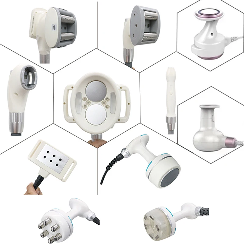 V9 V10 V-NINE V-TEM V-Shape Series Cellulite Removal Roller Massager Cavitation + Vacuum + RF + BIO + Cooling Pads Accessories