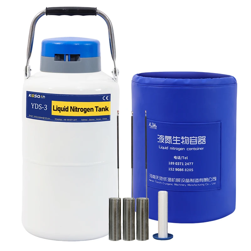 2 Liter Cryo Dewar Livestock Husbandry Semen Storage Container Portable Liquid Nitrogen Container