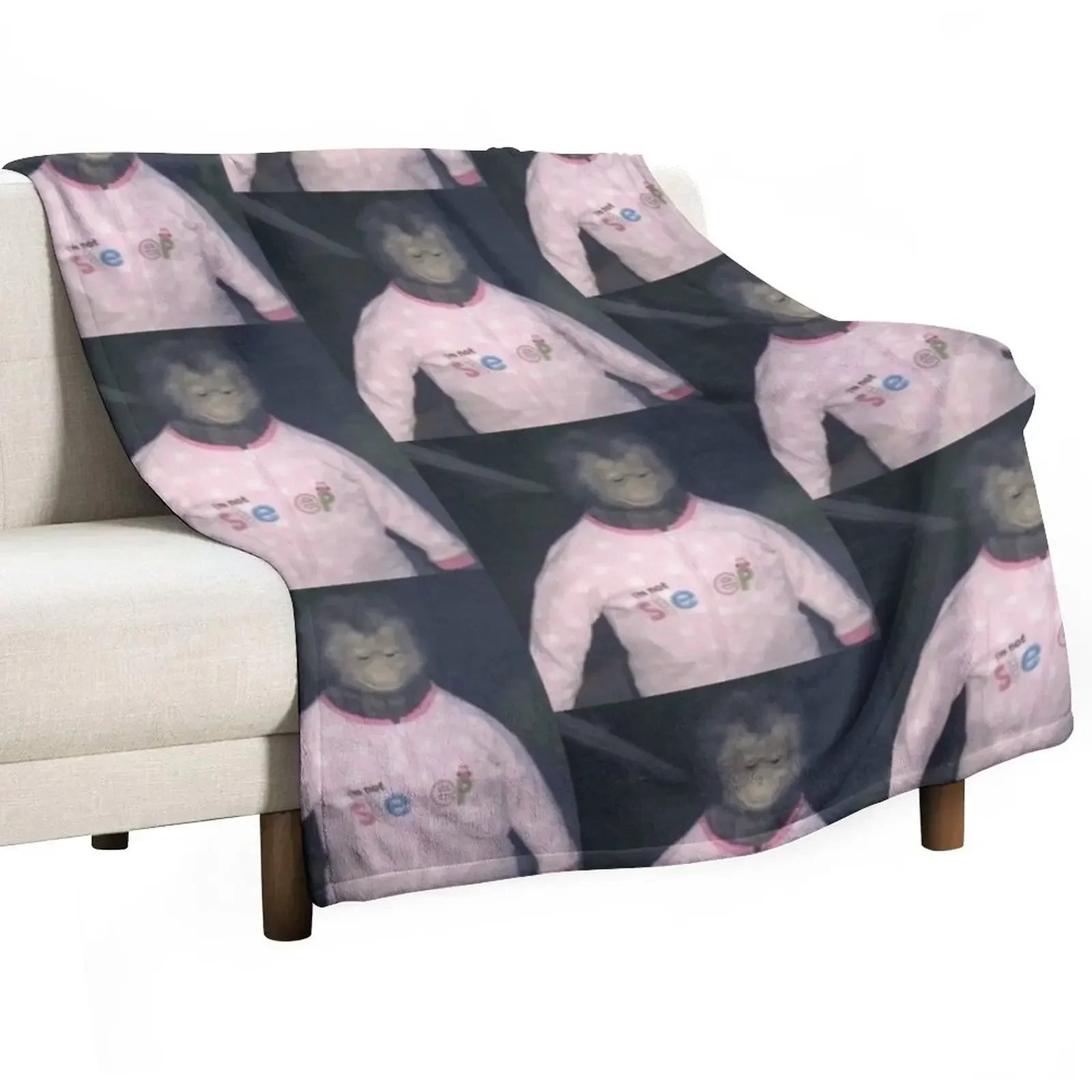 I'm not sleepy monkey Throw Blanket Luxury Throw Blankets Sofas Of Decoration heavy to sleep valentine gift ideas Blankets