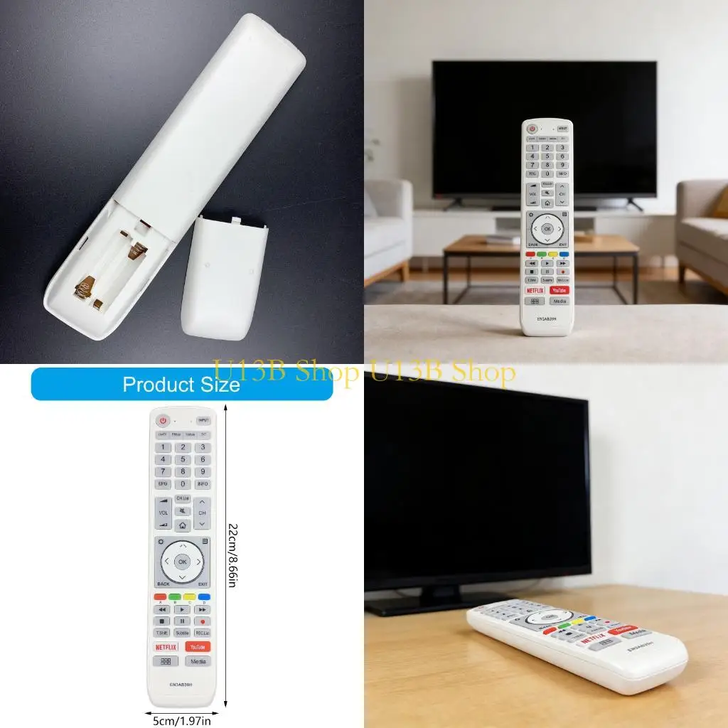 

U13B Ergonomic Design ABS Remote Control Providing Comfortable Grip for Extended Use