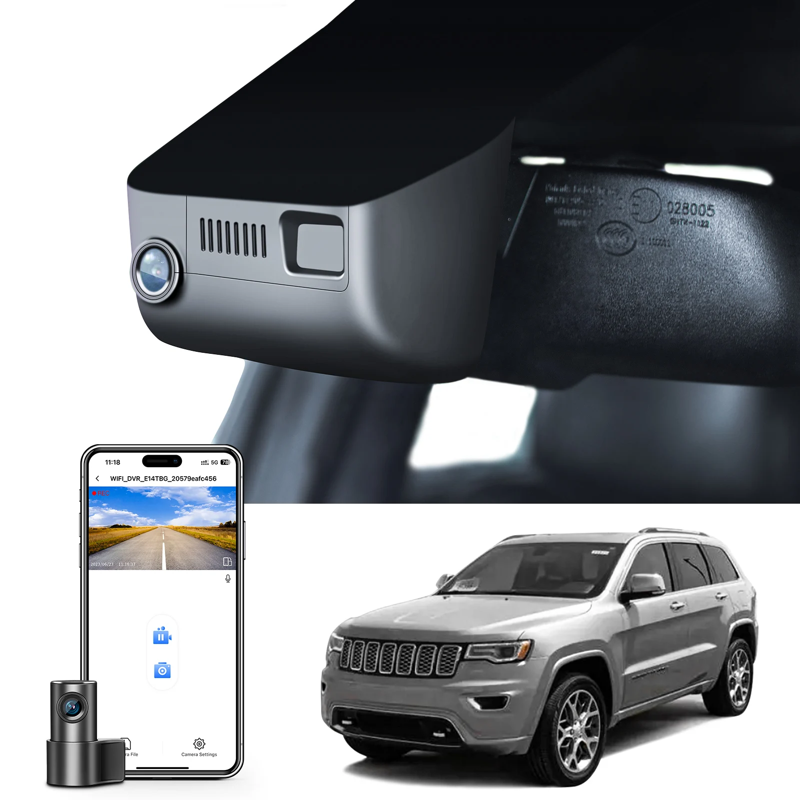 كاميرا داش أمامية مخصصة 4K وخلفية 1080P لسيارة جيب جراند شيروكي L WK Gen4 WK2 Gen5 WL موديل (A/ B/ C/ D) 2016-2025 #1