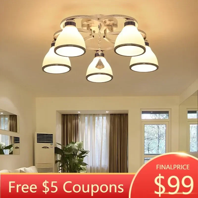 

Living room chandelier modern simple l bedroom lamp dining room lamp circular lamp LED Chandelier
