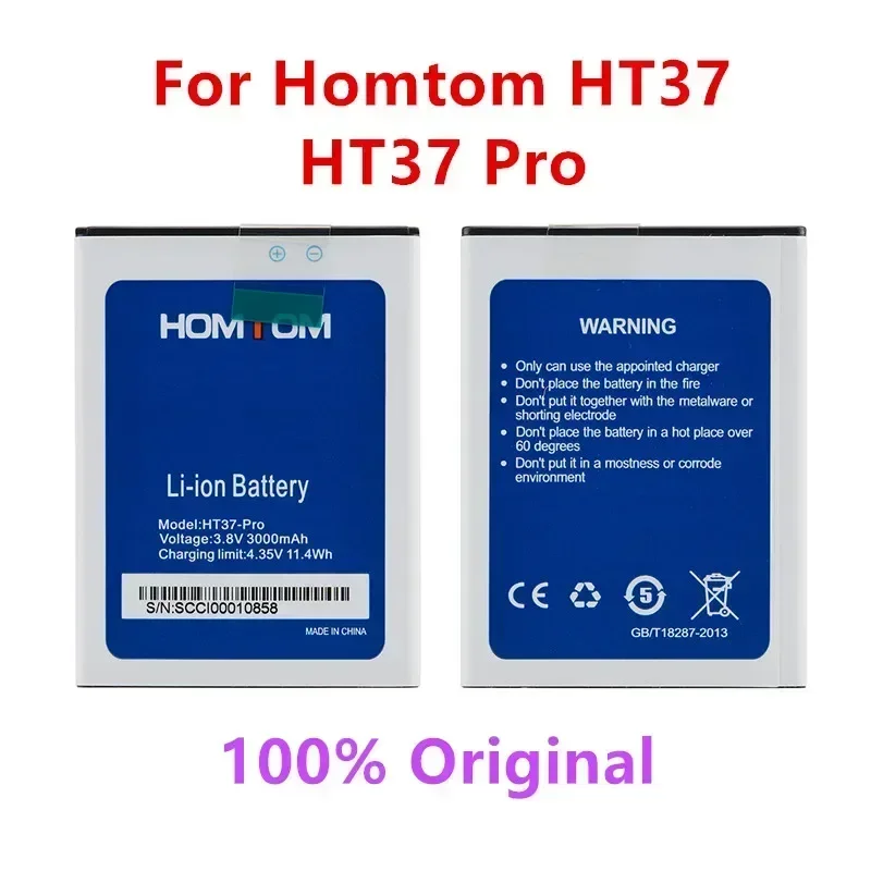 100% Original New HOMTOM HT37 Pro 3000mAh Battery For HOMTOM HT37 Smart Mobile Phone + +Tracking Number