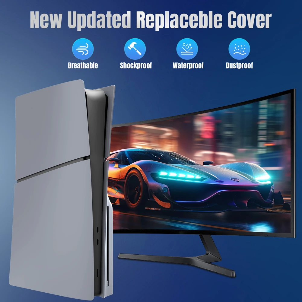 غلاف وحدة التحكم لاستبدال PS5 لوحة إصدار محدود للذكرى الثلاثين لوحدة التحكم PS5 Slim/PS5 PRO Edition لوحات جانبية ABS