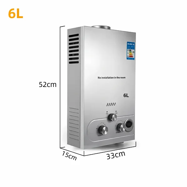 VEVOR Pro Beinstrecker 220LBS Beinstreckmaschine LPG-Wassererhitzer 6L 8L 10L 12L 16L 18L Propan-Gas LPG Edelstahl Durchlauferhitzer Duschset
