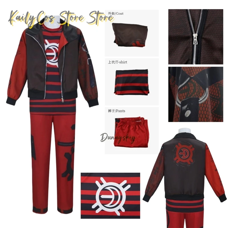 

Victor Zombiees Costume Kids Nova Halloween Cosplay Long Sleeved Jacket+T-shirt+pants Long Sleeved Jacket+T-shirt+pants Outfit