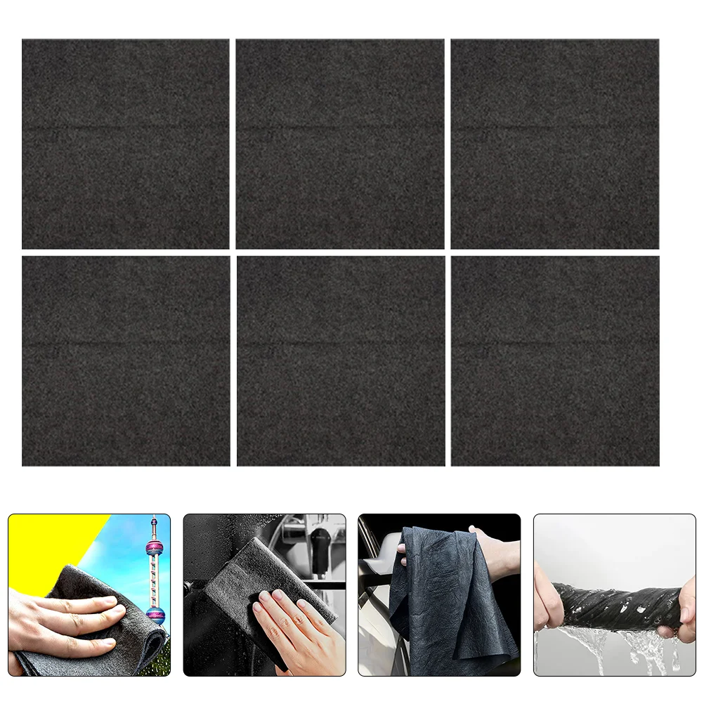 10 Pcs Microfiber Dish Towels Rag Cutlery Washing Cloths Cleaning Rags Kitchen 30X30X0.1CM Black Non-woven Fabric Duster