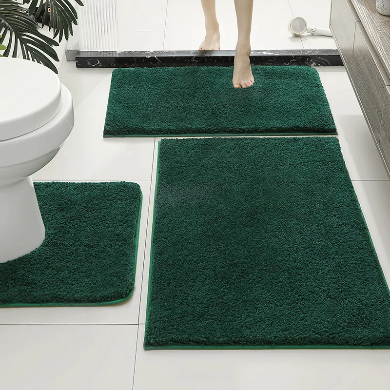 

3pc soft velvet floor mat can be gently machine washed, entrance door mat, door mat, shower room absorbent small carpet