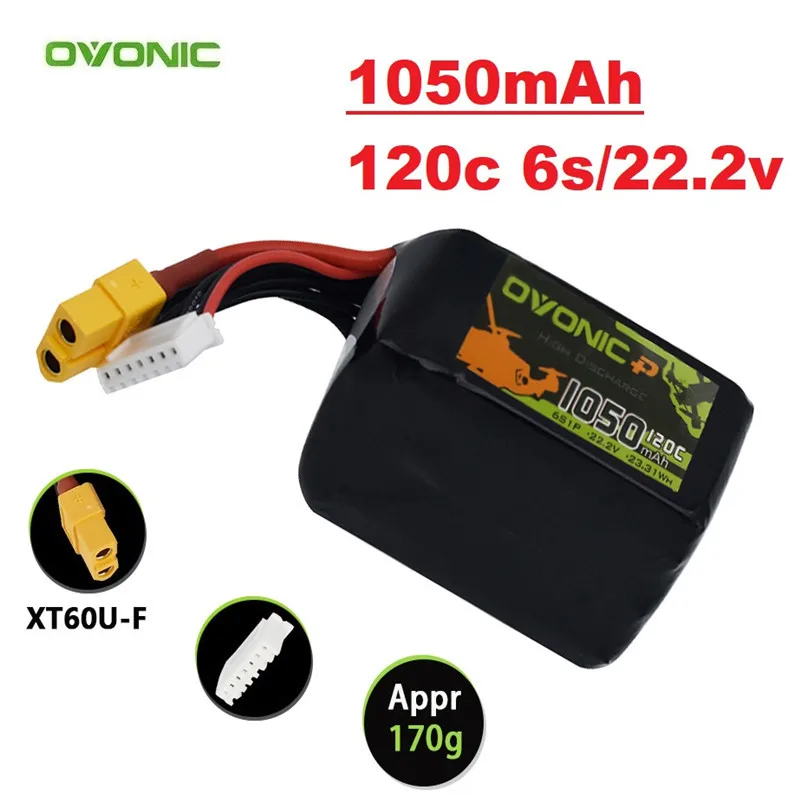 

Upgrade 1050mAh 120C 6S 22.2V Lipo Battery For RC Helicopter Quadcopter FPV Racing Drone Parts 22.2V Battery With XT60 Plug