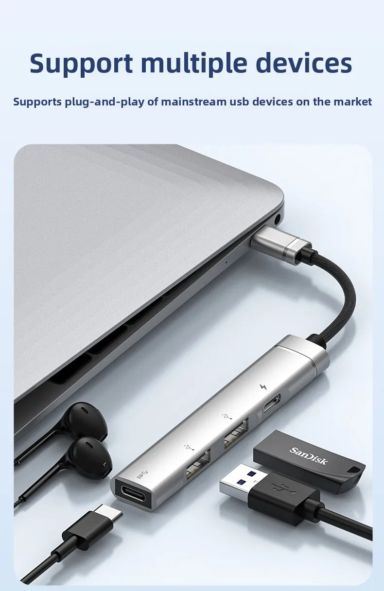 USB-C-Hub PD+Audio, Typ-C-Multiport-Adapter für Huawei iPad, 3,5mm+USB+PD – Detail 6