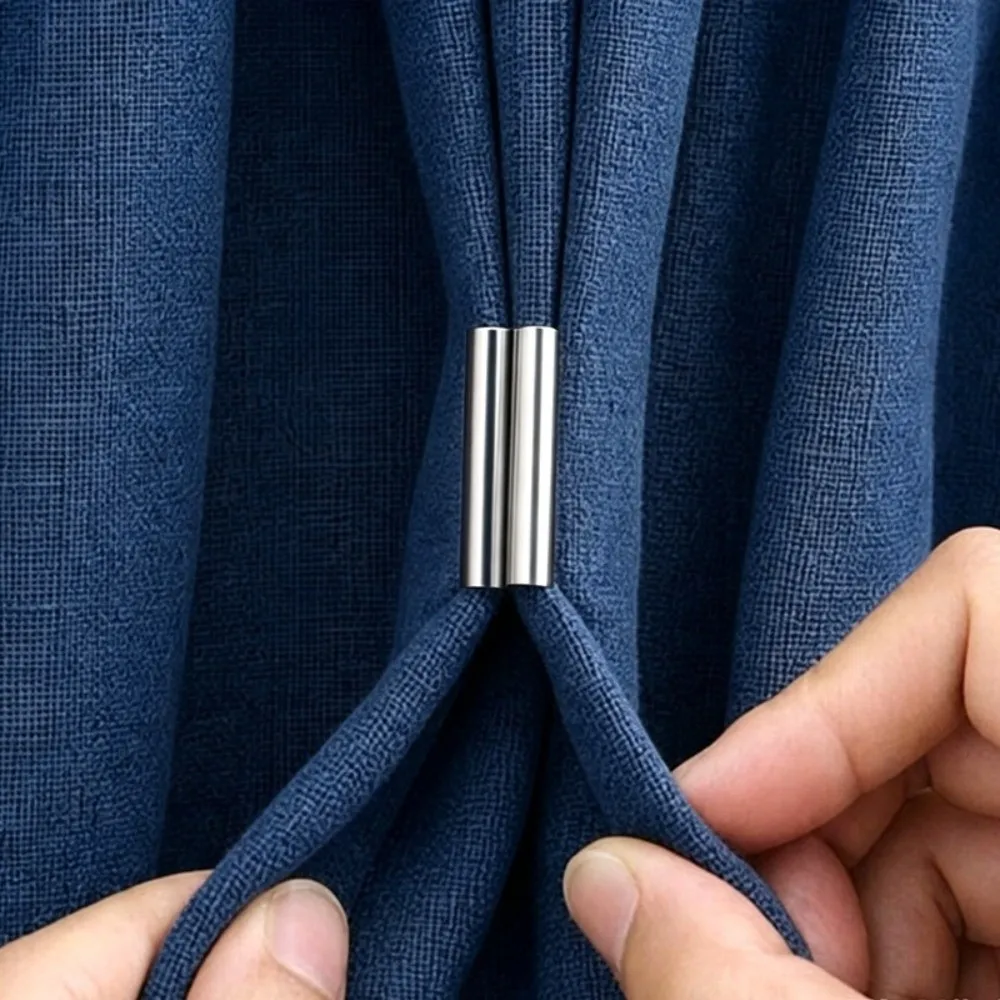 1 Pairs Metal Curtain Closure Clip S/L Detachable Curtain Clips Magnetic Attraction Curtain Gap Stopper Window Curtain
