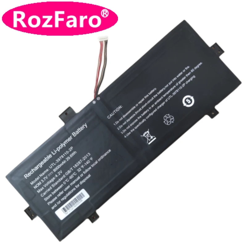 

RozFaro For Haier HAI21MA1098 UTL-3978110-2P UTL-3978110-2S PL3378107P*2P Battery For EVOO EVC-116-1 Irbis NB116 Ematic EWT117