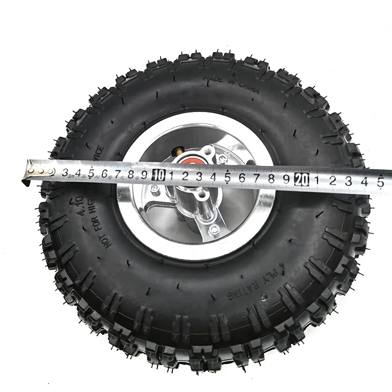 4.10-4 Tyre Wheel 4.10-4 Inner Tube Outer Tire with 4 Inch Wheel Rim for 49cc Mini Quad Dirt Bike Scooter ATV Buggy