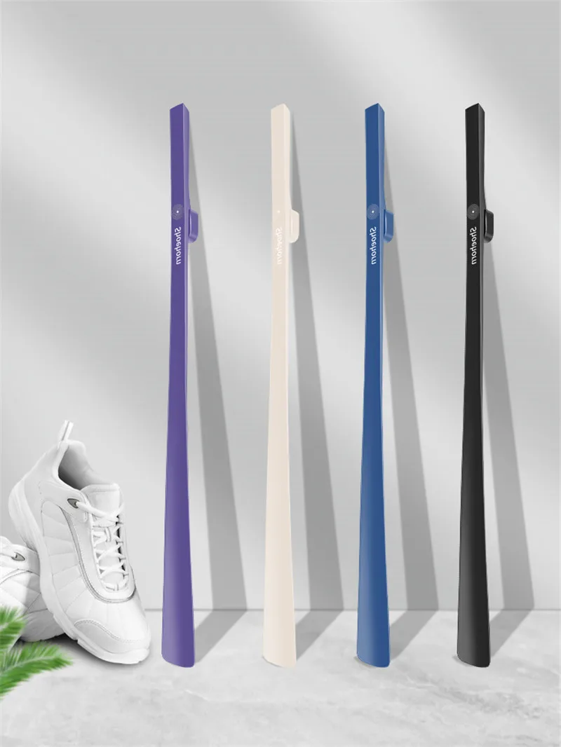 Useful Shoe Lifter Professional Magnetic Shoe Spoon Long Handle Shoehorn 63cm Professional Plastic Shoe Horn Home Pregnant Tools