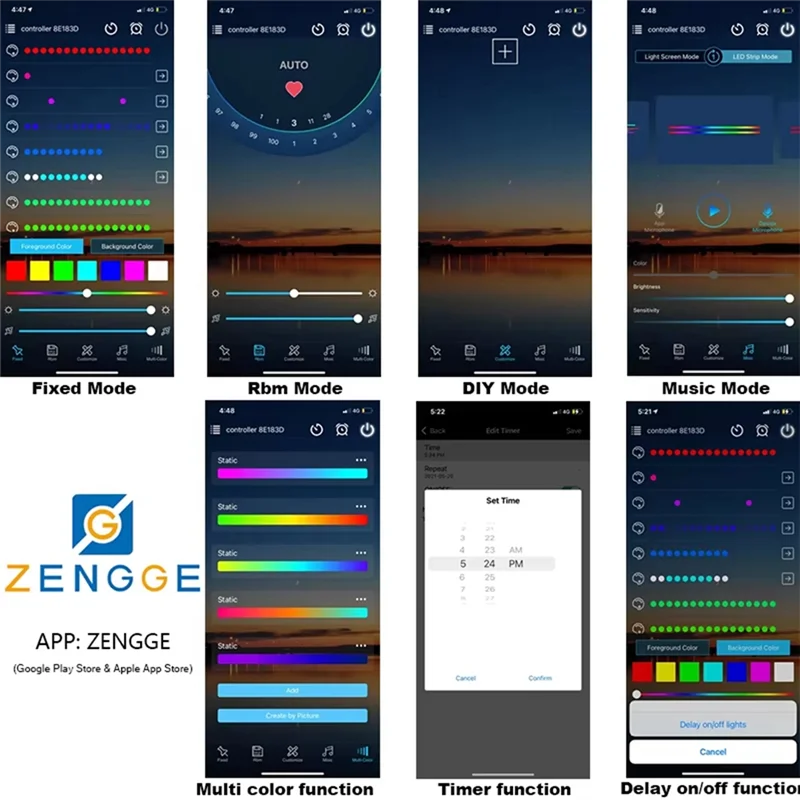 HFES WS2812B コントローラリモコン Bluetooth 音楽アプリ制御ピクセル LED ストリップライト SK6812 WS2811 WS2812