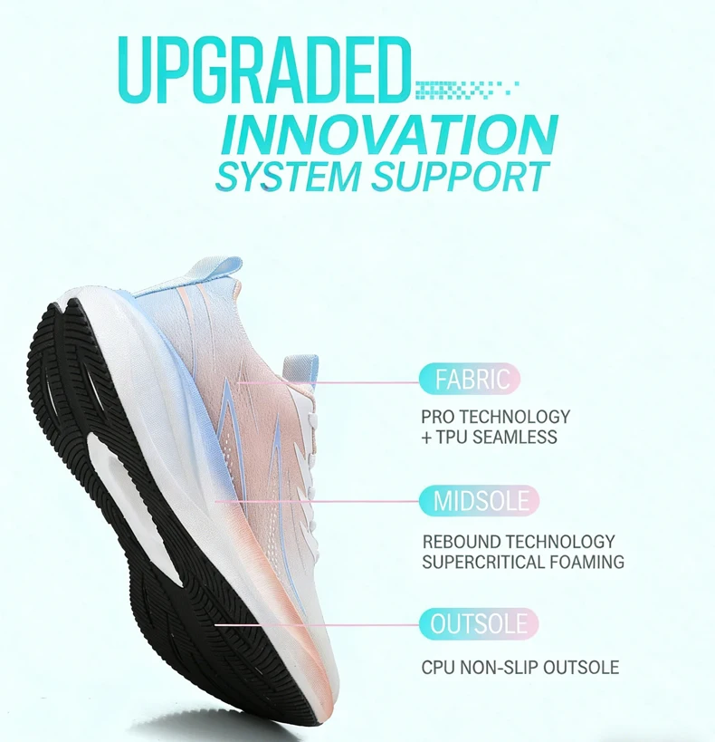 Atmungsaktive Damen-Laufschuhe, modische, lässige Schnür-Sneaker, weiß, leicht, bequem, für Outdoor-Sportarten – Detail 7