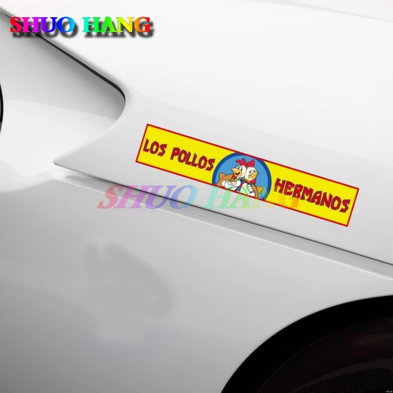 Los Pollos Hermanos Round Breaking Bad - Waterproof Round Decal Sticker Vinyl Waterproof Body Bumper, Motorcycle Accessories