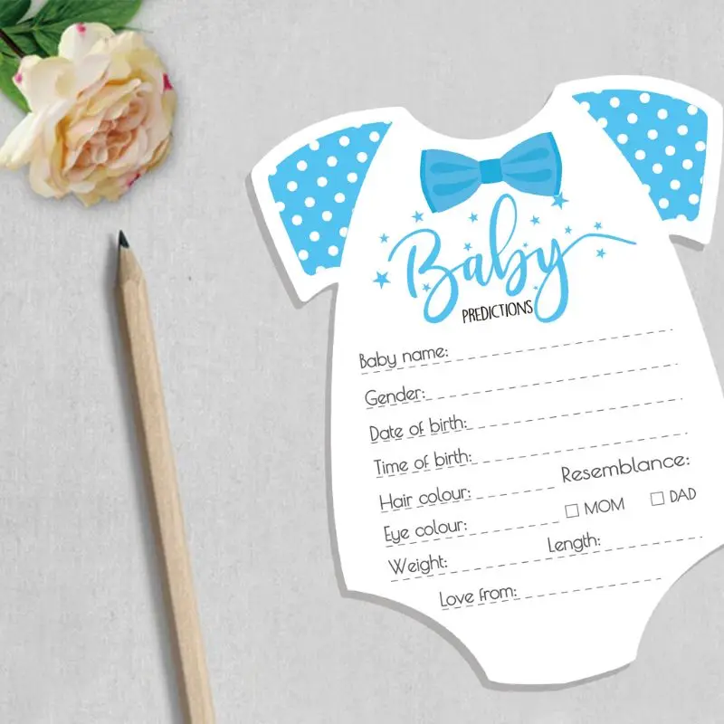 Paquet 10 cartes prédiction conseils pour bébé, cartes conseils jeu douche pour fille garçon