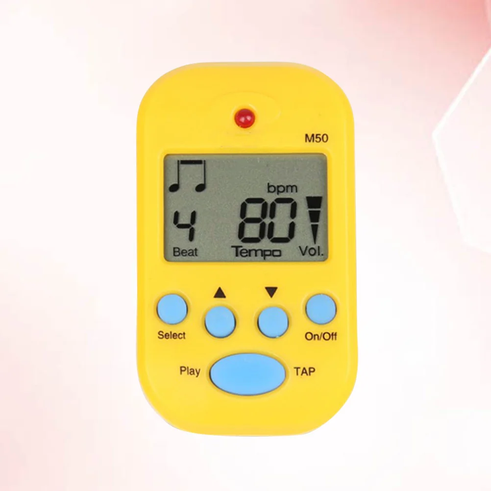 

Clip-on Yellow Mechanical Digital Beat Mini Metronome High Accuracy Universal Piano Guitar Violin Drum Practice Tool