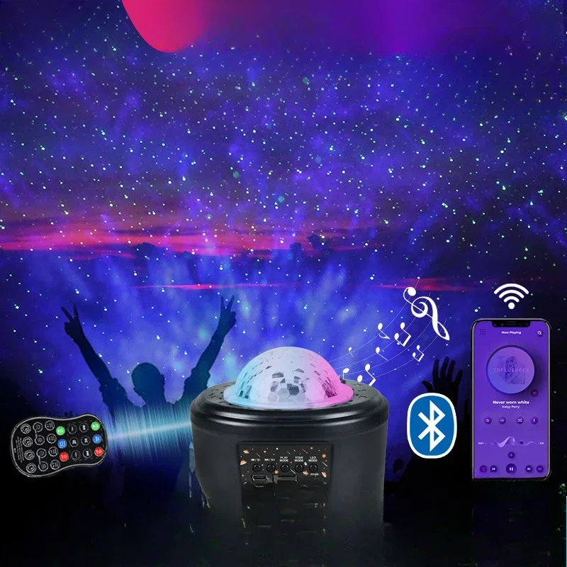 Mobile Phone Star Atmosphere Projection Light Projector Bluetooth Audio Night Light