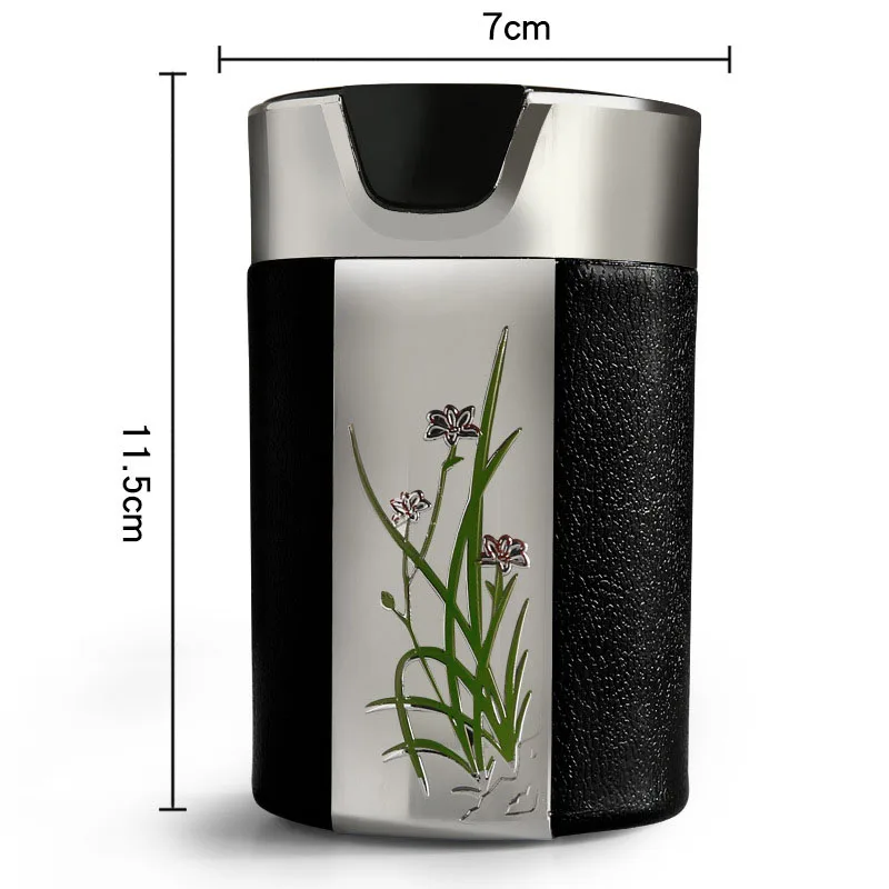 Chiziyo-LEDライト付きポータブルシガレットトレイ,無煙カーボンファイバー,葉巻用灰皿,新製品